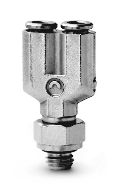 6452 Swivel Y Connector Push In Fitting - Parallel