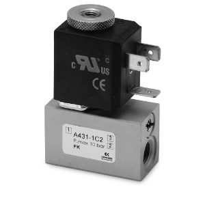 Series A Direct Operated Solenoid Valves - Threaded Body - Rapid Exhaust