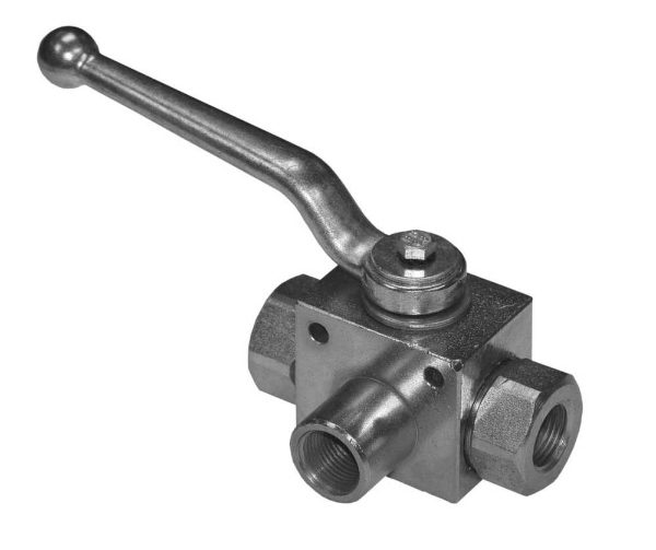 High Pressure Hydraulic 3-Way Ball Valves (with fixing holes) 