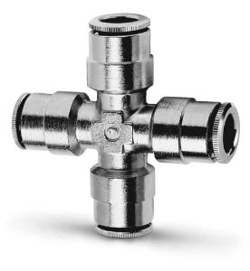6600 Equal Tube Cross Connector Push In Fitting